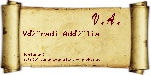 Váradi Adélia névjegykártya